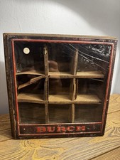 Vintage Burch Metal Glass Parts Display Cabinet Hardware Bin Organizer