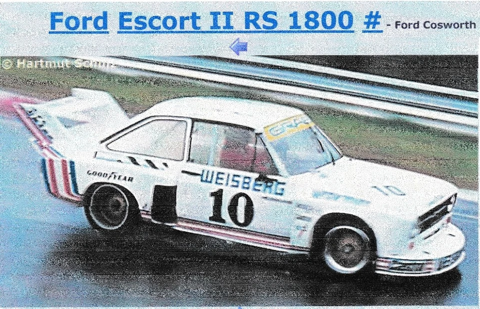 1-43 Ford Escort II RS 1800 WEISBERG DRM'77 Zolder #10 resin kit Remember - Immagine 2 di 4