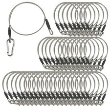 40 Pack Stage Light Safety Cables 1/8", Stainless Steel Security Cable Ropes ...