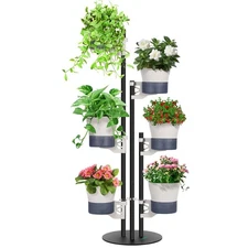 VIVOSUN Metal Plant Stand, 6-Tier Tall Vertical Planter Tower with Self-Water...