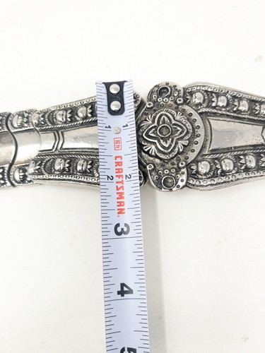 RZADKI vintage pasek Fiocchi wyprodukowany we Włoszech regulowana talia 26-34" skóra i metal  - Zdjęcie 8 z 10