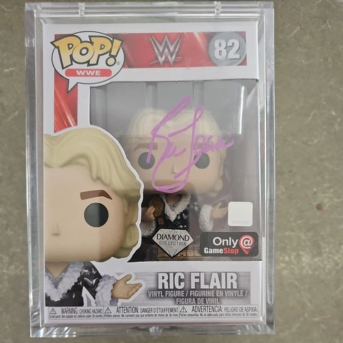 Ric Flair Signed WWE Wrestling Diamond #82 Funko Pop! With PSA COA Nature Boy