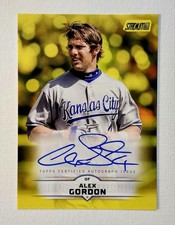 2025 Topps Stadium Club Alex Gordon Auto - Yellow Foil - Royals Legend