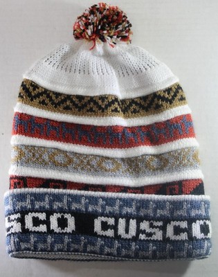 Cusco Knit Hat with Pom Beanie Peruvian Alpaca Wool super warm!