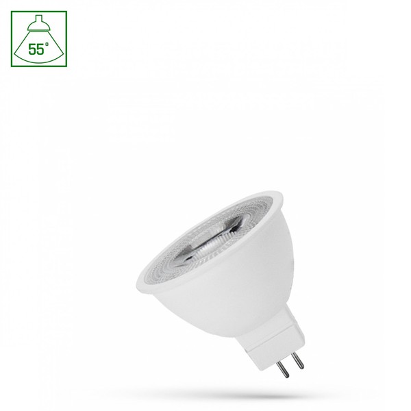 Led GU5,3 MR16 6W Reflektor 450Lm 55° Mit Linse Weiß 12V Warmweiß 3000K-image