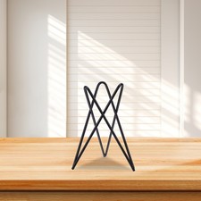 2Pc Plant Tripot Tillandsia Tripod Stand Iron Tripod for Home Gardening (Black)