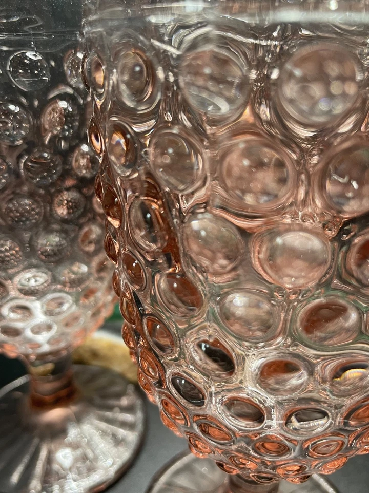 Juego de vajilla Martha Stewart 6 piezas 14,2 OZ copa de vidrio rosa 3,5 x 3,5 x 6,75 Foto 4 de 4