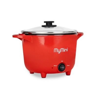 MyMini 32oz Electric Multi Cooker Pot 260W Nonstick Portable Mini Cooker Red