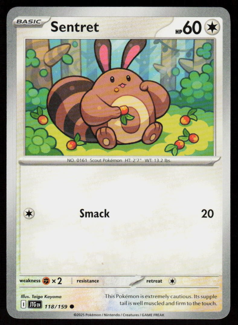 Sentret 118/159 Common Journey Together Pokemon Near Mint