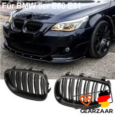 Nieren Grill Kühlergrill für BMW 5er E60 E61 M5 GLANZ SCHWARZ GLÄNZEN Doppelsteg