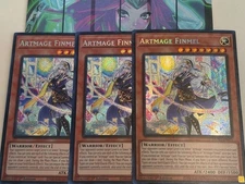 Yugioh 3x Artmage Finmel DUAD-EN009 Duelist's Advance Secret Rare 1st Ed NM