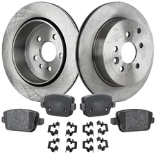 Rear Brake Disc Rotors and Pads Kit For Land Rover LR2 2011 2012