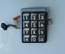 DKS Doorking 1804-055 Rev A Keypad White Numerals With Ribbon Cable Used 