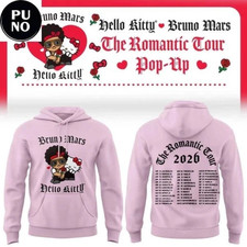 HOT Bruno Mars x Hello Kitty 2026 The Romantic Tour Pop-Up Schedule Hoodie