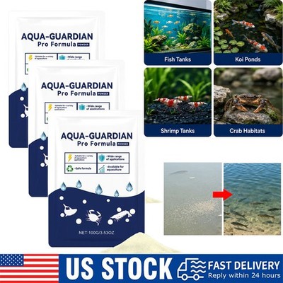 5X Water Clarifier Aquaculture Water Purifying Treatment Powder Pro Formula 100g