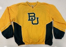 Vintage 90  s Baylor Bears, Pullover Windbreaker Jacket, V-Neck, Embroidered BU  