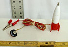 SPACE ROCKET CRYSTAL RADIO 1950s IN RED & WHITE — photo 1