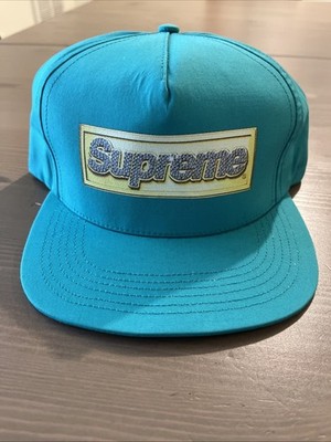 Supreme Bling Box Logo SnapBack Hat Teal NEW SS13