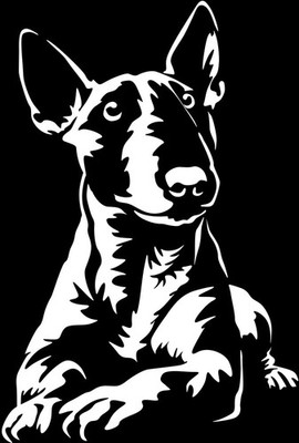 BULLTERRIER Aufkleber - Bullterrier Autoaufkleber - Bully sticker - Kontur #67