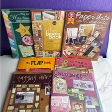 Lot 7 Scrapbooking Paper Craft Books Card Making Junk Journal Tags Flap Book Art