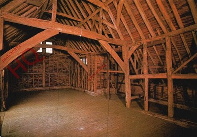 Postkarte, Beaconsfield, Das Innere der Mayflower-Scheune in Old Jordans
