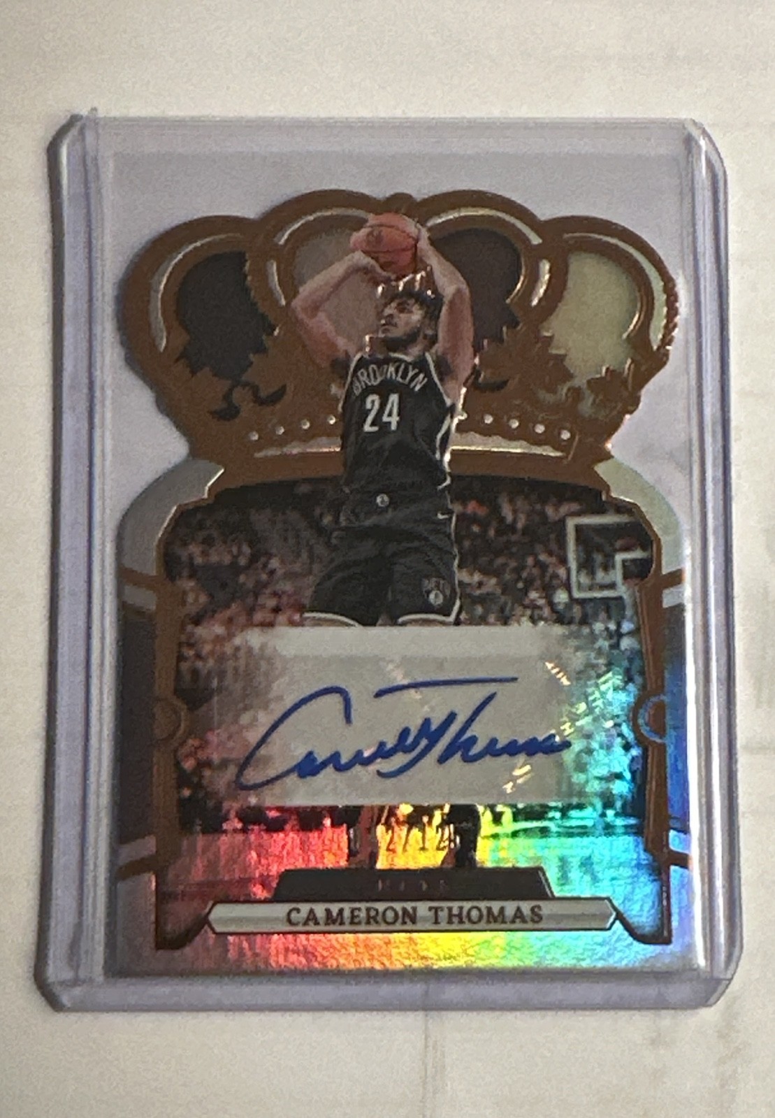2023-24 Panini Crown Royale - Crown Autographs Cameron Thomas #CA-CTB /125 (AU)