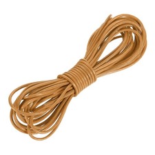 5.5 Yard 2mm Round Leather Cord Lacing String for DIY Crafts, Light Brown
