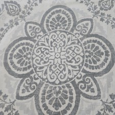 Twin Duvet Cover Geometric Pattern Gray White Zipper 100 Cotton Mercury 66x88