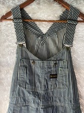 Vintage 1960s Big Smith Overalls Striped Denim with Apron Red Black Label