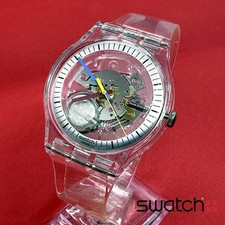 Swatch SO29K100 Clearly New Gent quartz analogue skeleton watch
