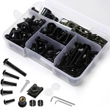 Motorcycle Fairing Bolt Kit 177Pcs Stainless Steel Fastener Black