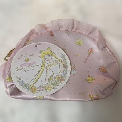 Sailor Moon Frill Pouch Pink 3COINS Japan Anime Goods