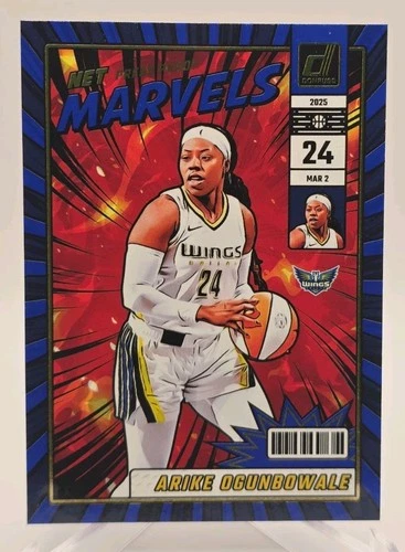 2025 Panini Donruss WNBA - Net Marvels Arike Ogunbowale #21 Press Proof Blue
