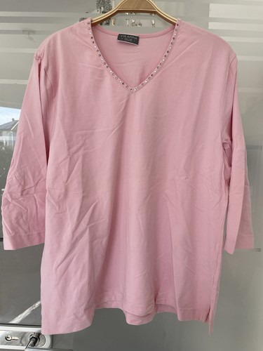 W Neu Rabe Shirt Stretch T-Shirt Metall Applikation Schmetterling 50 XXXL Pulli - Bild 9 von 24