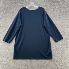 Eileen Fisher Top Large Blue Green Knee Lengt...