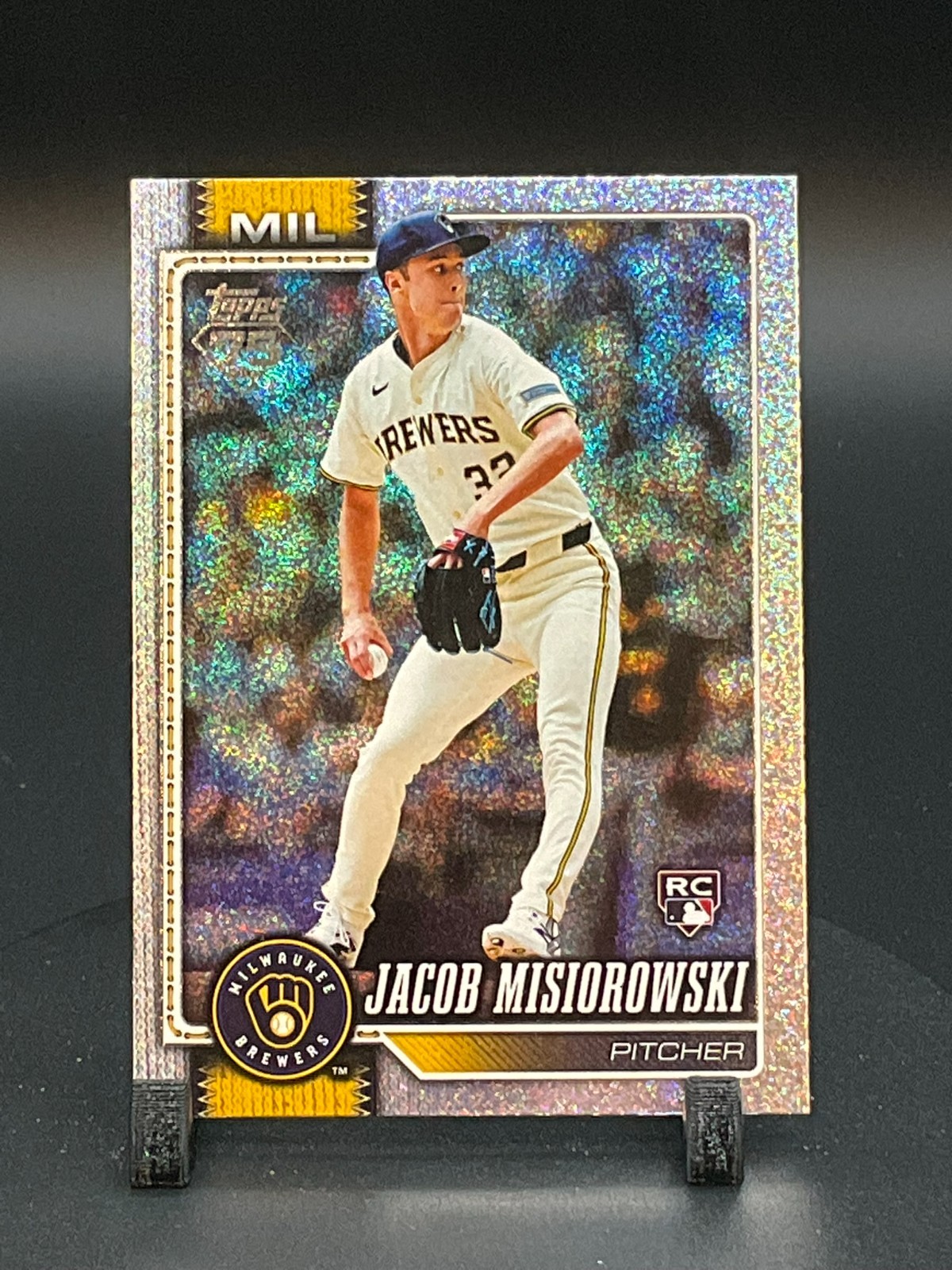 2026 Topps Baseball RARE Sandglitter #10 Jacob Misiorowski, Milwaukee Brewers RC