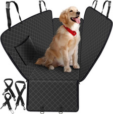 Dog Car Seat Cover for Back Seat with Storage Pocket Dog Hammock Protects agains