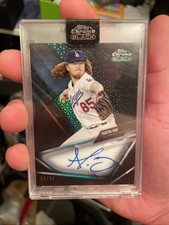 2021 Topps Chrome Black Chrome Black Auto Dustin May CBA-DMA Green Refractor /99