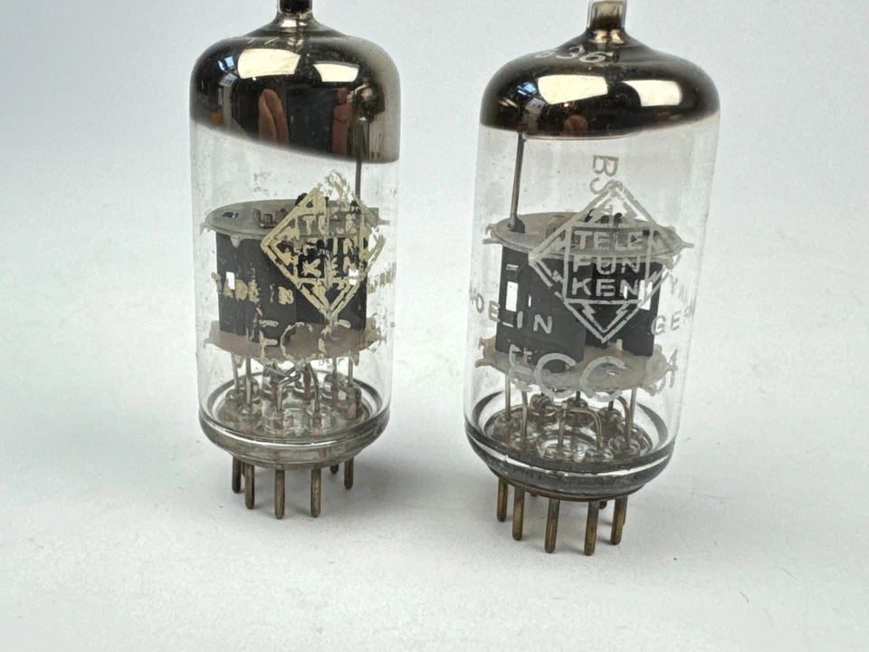 2x Telefunken ECC81 Röhre geprüft top 12AT7 Vorstufenröhre Röhrenverstärker - Bild 2 von 3
