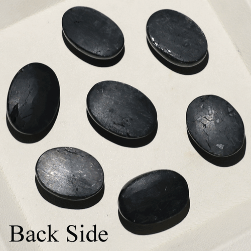 Posten 7 Stck. Natürliche Schwarz Stern Diopsid Hochwertig 17mm-19mm Oval Cabochon Edelsteine - Bild 10 von 12