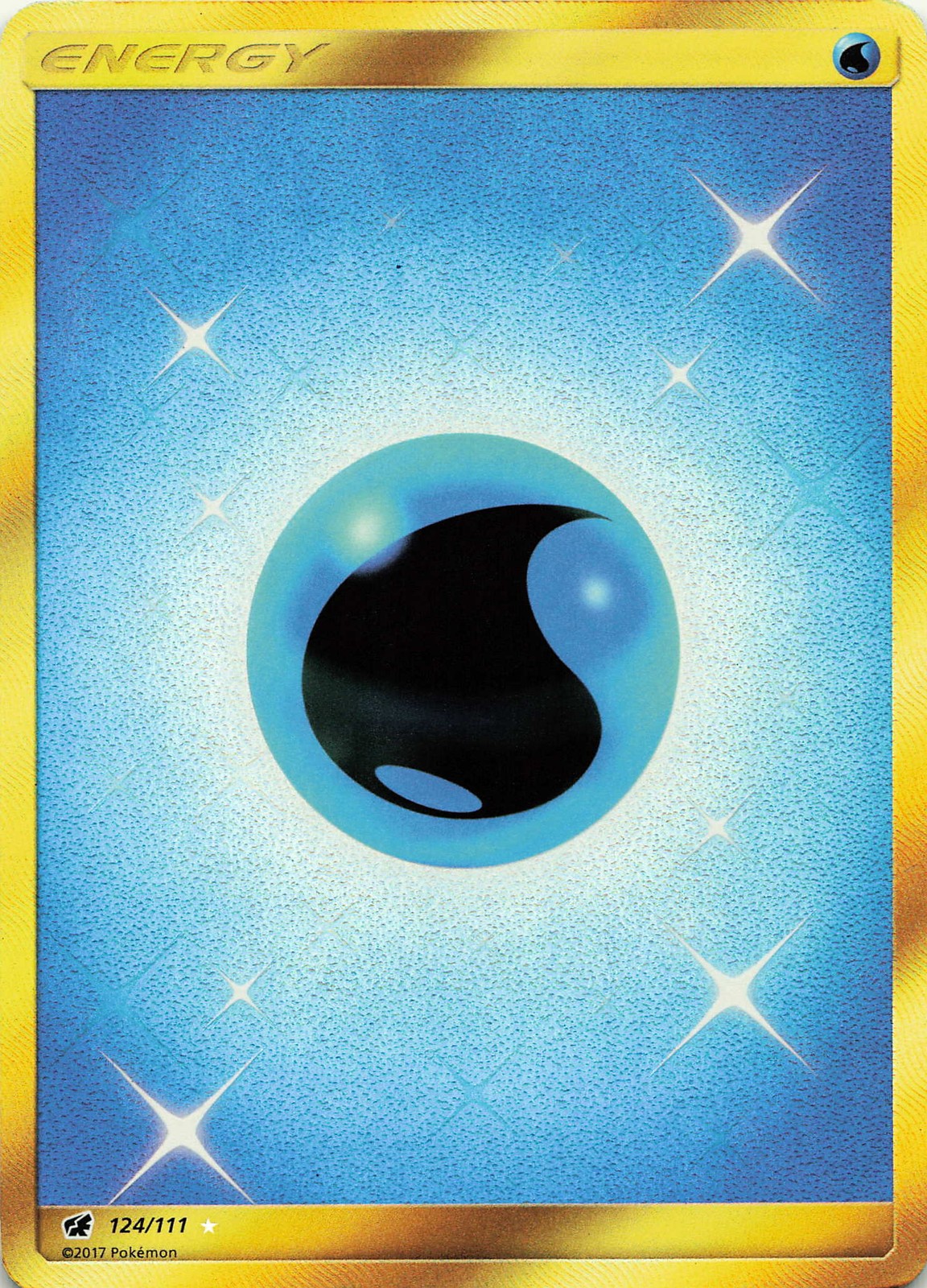 POKEMON Water Energy (Secret) #124/111 Holo SM - Crimson Invasion NM