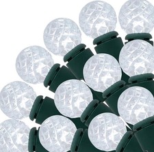 LED Christmas Tree Lights 60 Count, G12 Globe Indoor Outdoor String Lights, 2...