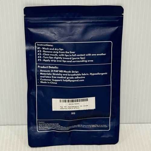 Tiras bucales PAPMD 30 unidades grado médico libre de látex adhesivo suave transpirable - Imagen 2 de 2