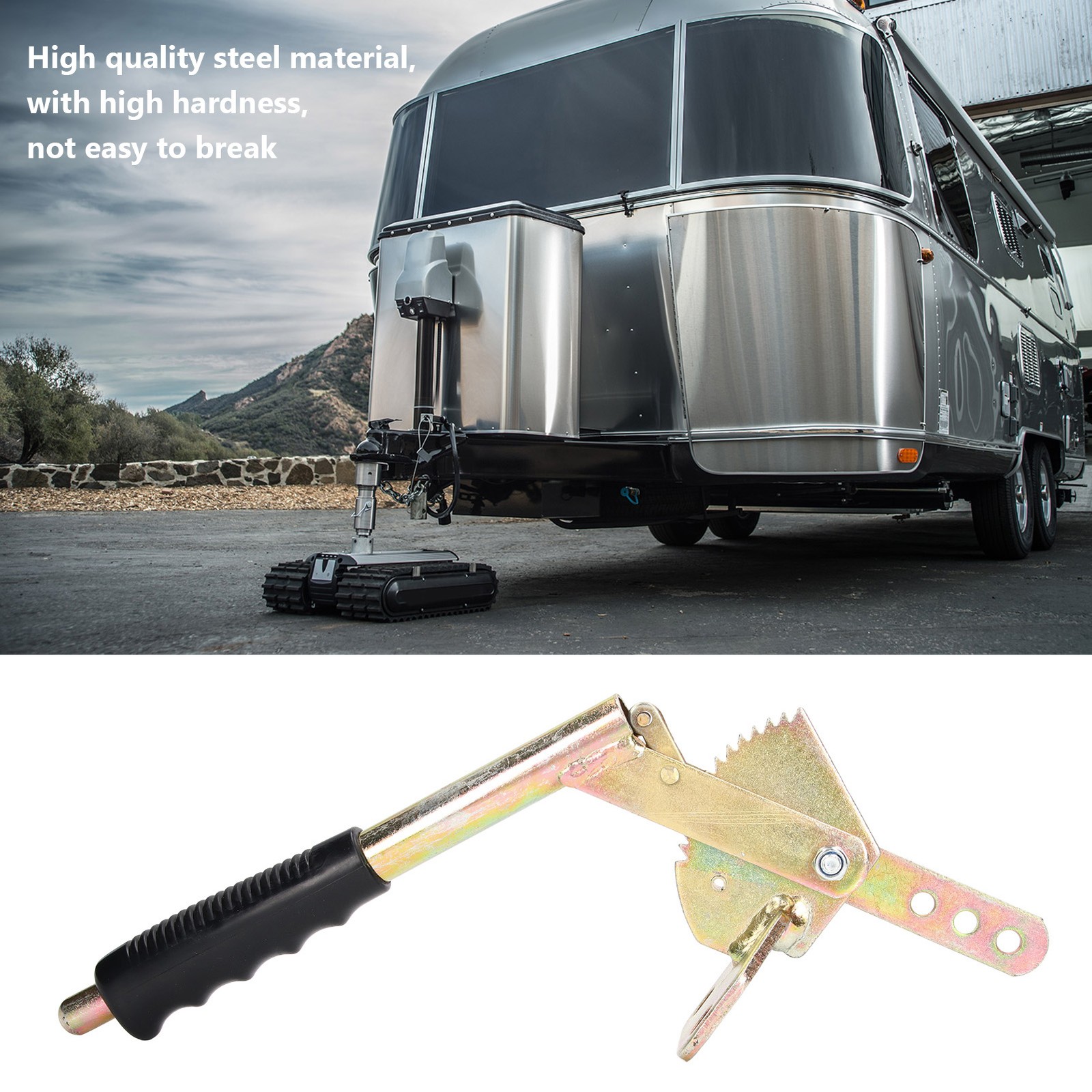 Universal Antislip Galvanized Steel Hand Brake Lever For Trailer