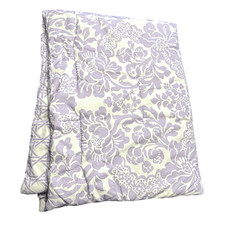 Land of Nod Reversible Baby Crib Comforter Purple White