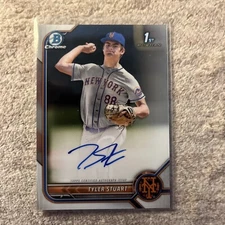 2022 Bowman Draft Chrome TYLER STUART 1st Rookie AUTO #CDA-TST Mets RC SP