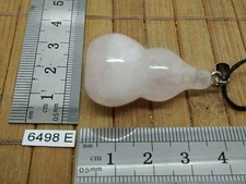 PINK QUARTZ WATER BOTTLE PENDANT + ADJUSTABLE CORD MINERALS STONE REIKI ESOTERICISM