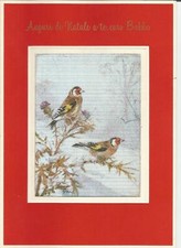 ONE Italian Christmas Greeting Card Babbo Grandfather Buon Natale FANCY