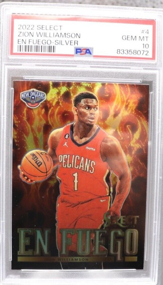 2022-23 Panini Select #4 Zion Williamson Silver En Fuego GEM MT PSA 10 SSP