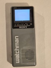 Sony Watchman TV Working Portable Handheld B W Gray Black Model FD-10A 1990